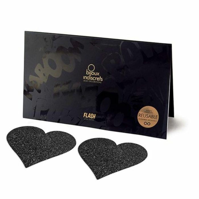 Pezoneras de Corazones Negras Bijoux Indiscrets 155 Negro Pezoneras de Corazones Negras Bijoux Indiscrets 155 Negro