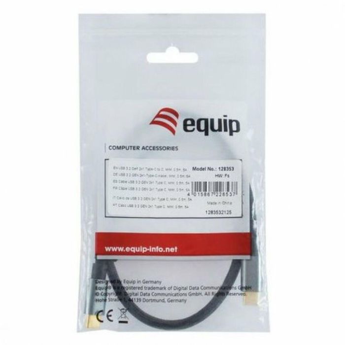 Cable USB Equip Negro 50 cm 1