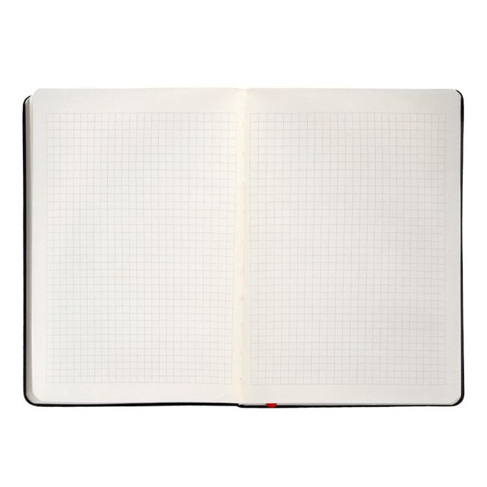 Cuaderno Con Gomilla Antartik Notes Tapa Dura A5 Hojas Cuadricula Negro Y Rojo 100 Hojas 80 gr Fsc 7