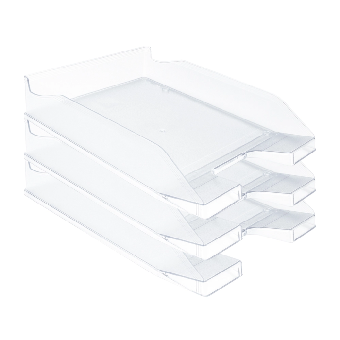 Q-connect Bandeja sobremesa plástico transparente 240x70x340 mm 2