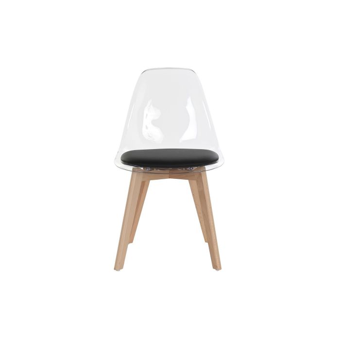 DKD Home Decor Silla Shenglong basics Urban Negro Natural Policarbonato Madera 47 x 81 x 54 cm 4