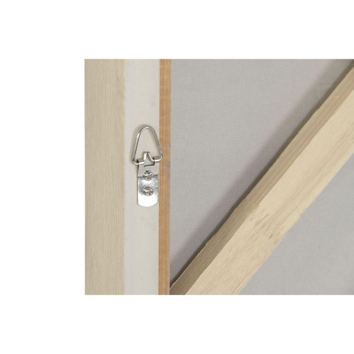 DKD Home Decor Cuadro Scandi Abstracto Beige Lienzo/Ps 102x102x4.5 cm (2 uds) Decoración Pared Hogar 1