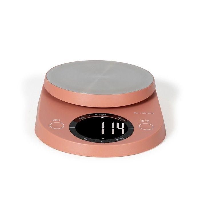 Livoo DOM493T Báscula de Cocina Electrónica Digital, ideal para pesar alimentos e ingredientes, color Terracota 2