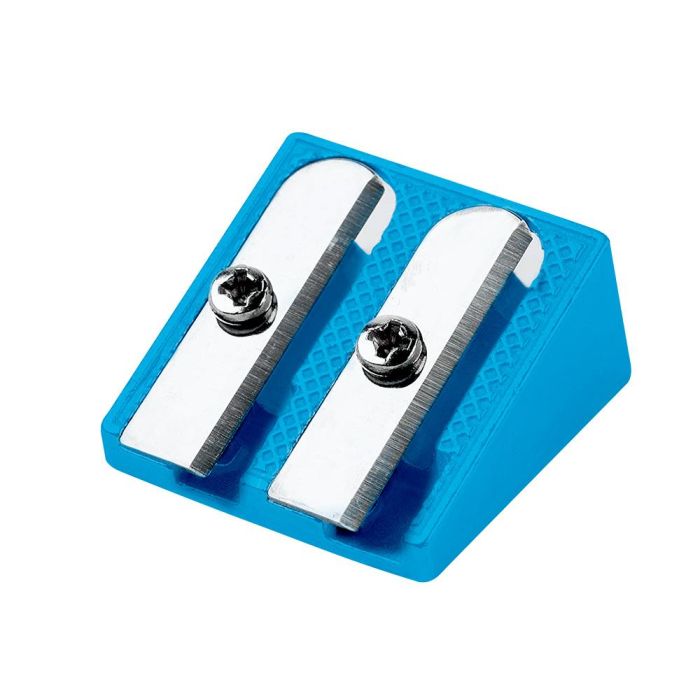 Sacapuntas Liderpapel Metalico Cuña 2 Usos Color Azul 20 unidades 1