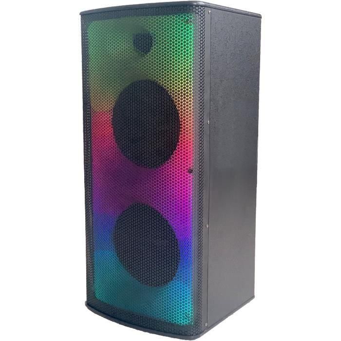 INOVALLEY MS05XXL - Altavoz de luz de karaoke Bluetooth 800W - 7 modos de luz LED - Radio FM, USB, Entrada de micrófono - Pantalla LED