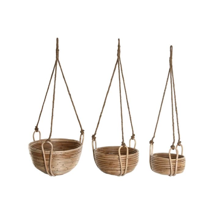 Macetero Balines DKD Home Decor Natural 31 x 23 x 31 cm Set de 3