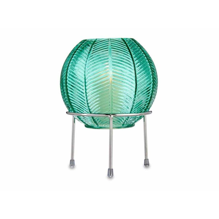 Jarrón Azul Bola 14,5 x 19,5 x 14,5 cm Plateado Metal Vidrio 1 Jarrón Azul Bola 14,5 x 19,5 x 14,5 cm Plateado Metal Vidrio 1