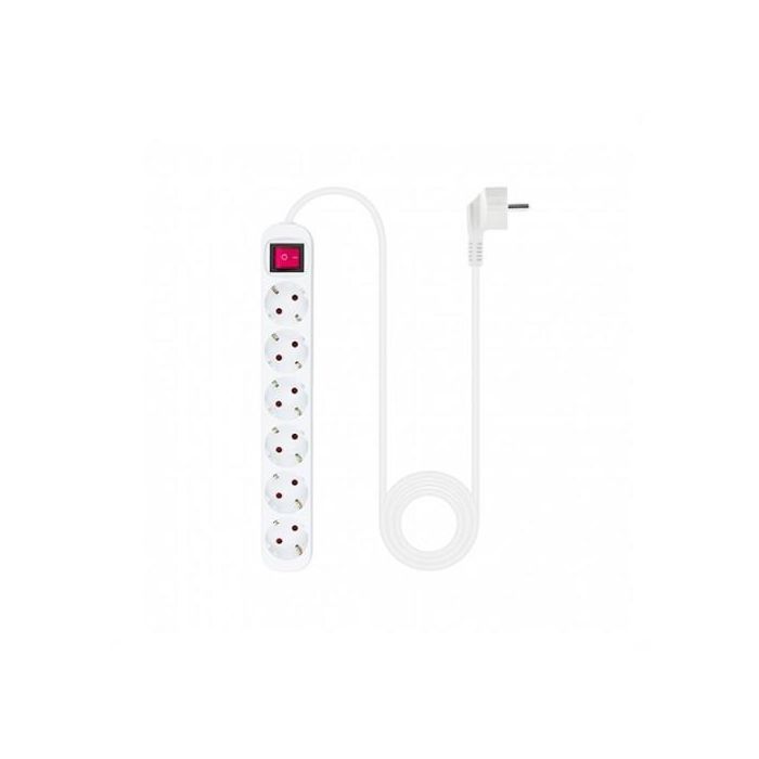 Regleta con Interruptor Nanocable 10.37.0006/ 6 Tomas de Corriente/ Cable 1.4m/ Blanca 1 Regleta con Interruptor Nanocable 10.37.0006/ 6 Tomas de Corriente/ Cable 1.4m/ Blanca 1