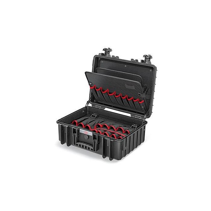 Knipex Maleta de herramientas Robust, vacía, negra, PP, resistente a polvo, golpes y agua, 470x370x190mm