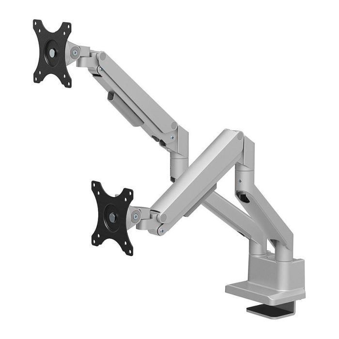 Neomounts DS70-250SL2 Brazo para 2 Monitores hasta 32" y 9kg, Soporte de Escritorio con Resorte de Gas, Plata 4