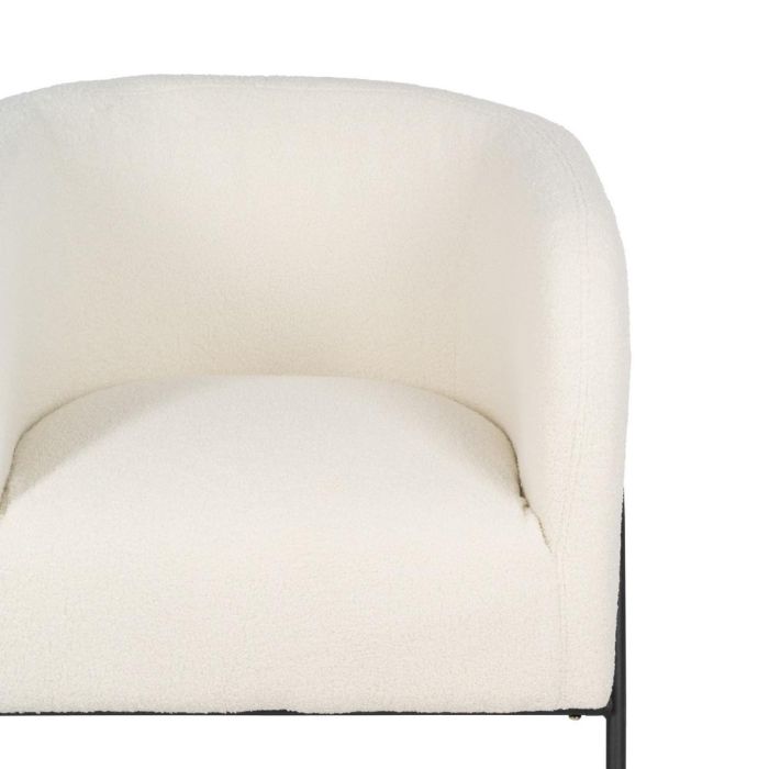 Sillón Blanco Tejido-Metal Salón 68 X 66 X 74 cm