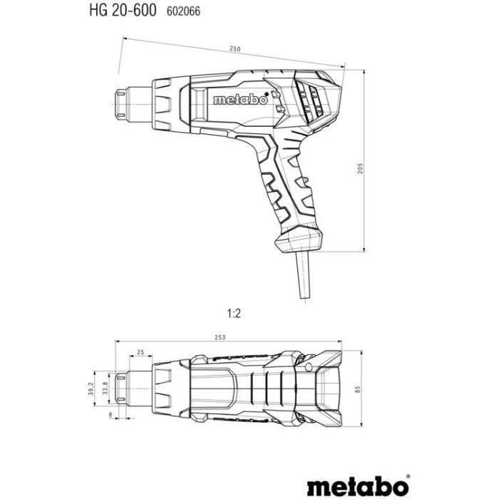 Pistola de aire caliente - METABO - HG 20-600 2