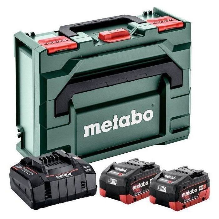 Pack energético baterías 18 V + Cargador ultrarrápido - METABO - ASC 145 - MetaBOX