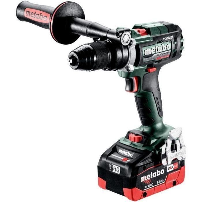 Taladro atornillador de batería - METABO - BS 18 LTX-3 BL I - 18 V - MetaBOX 145 L