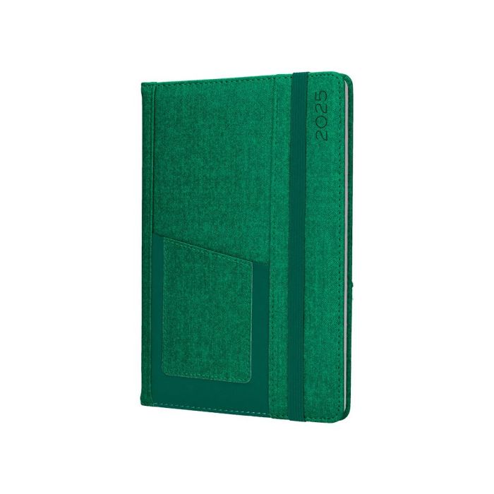 Agenda Encuadernada Liderpapel Saria A5 2025 Dia Pagina Color Verde Papel 70 gr 3