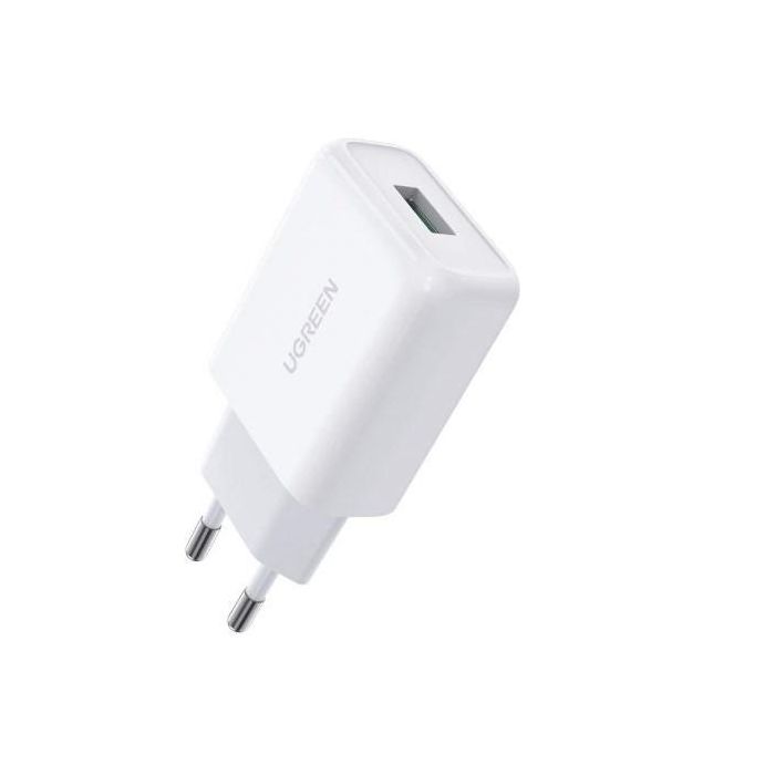 Ugreen Cargador de Pared USB-A QC 3.0 18W Blanco para Smartphone - Carga Rápida