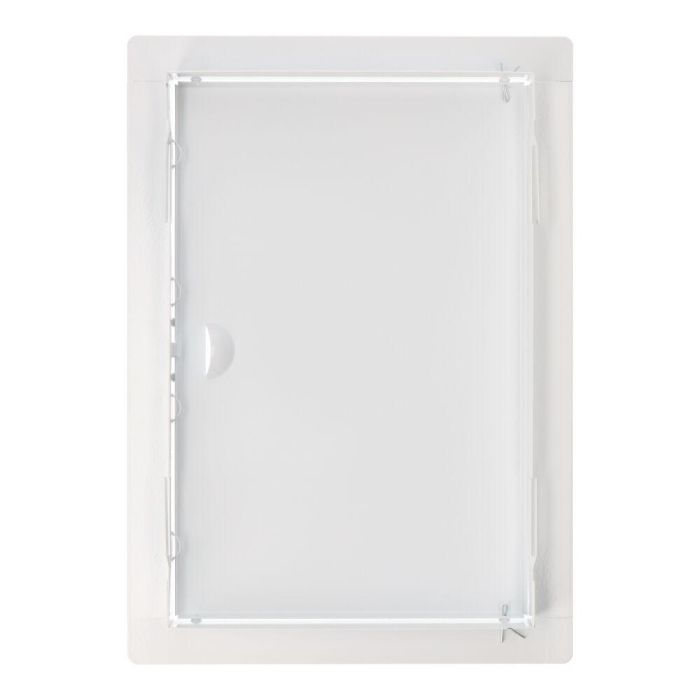 Edm Tapa de registro empotrable rectangular acero 20x30cm blanca 1 Edm Tapa de registro empotrable rectangular acero 20x30cm blanca 1