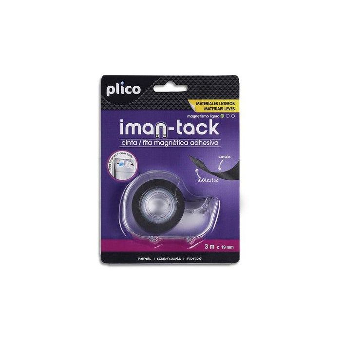 Cinta Adhesiva Plico Magnetica Iman-Tack Materiales Ligeros Rollo 3M X 19Mm (Set de 12)