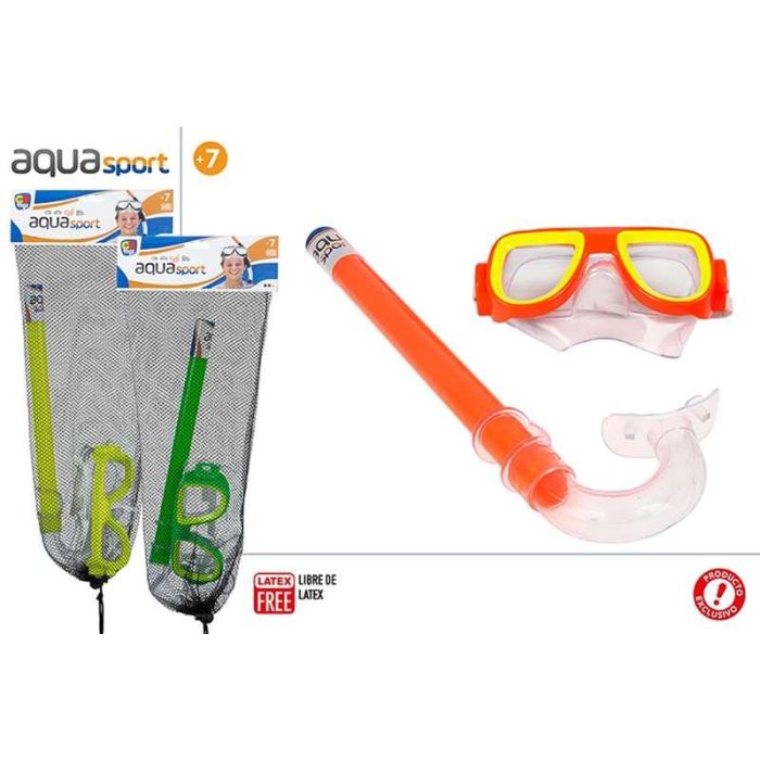 Mascara de buceo con tubo de respiracion junior en red-aqua sport 3/s + 7 años - modelos surtidos Mascara de buceo con tubo de respiracion junior en red-aqua sport 3/s + 7 años - modelos surtidos