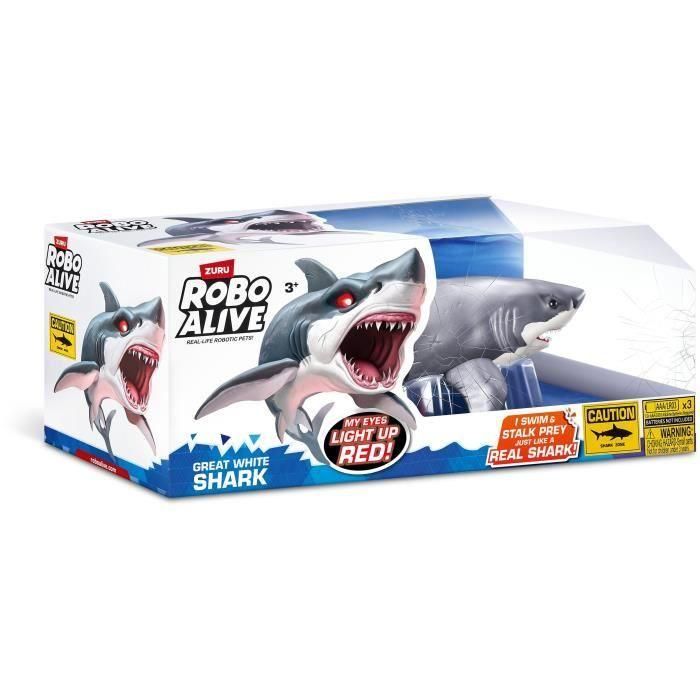 Juguete Interactivo - ZURU - Shark Attack Robo Alive - Gran Tiburón Blanco con Movimientos Realistas y Ojos Brillantes 4 Juguete Interactivo - ZURU - Shark Attack Robo Alive - Gran Tiburón Blanco con Movimientos Realistas y Ojos Brillantes 4