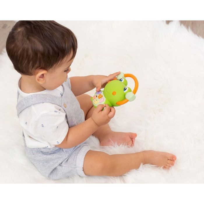 KioKids Juguete Musical Rana Verde con Luces, Sonidos Animales y Melodías, Educativo y Agarre Fácil para Bebés +12m 1
