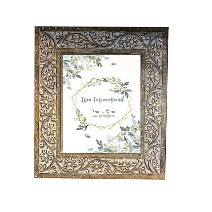 Marco Foto 20X25 Indio DKD Home Decor Blanco Natural 2 x 36.5 x 31.5 cm