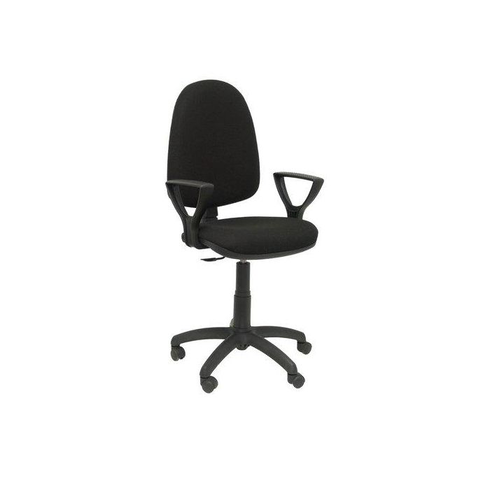 Silla Piqueras Y Crespo Ayna Brazos Fijos Mecanismo Contacto Permanente Con Regulacion De Profundidad Ruedas De Parquet Asiento Y Respaldo Tapizado Bali Negro