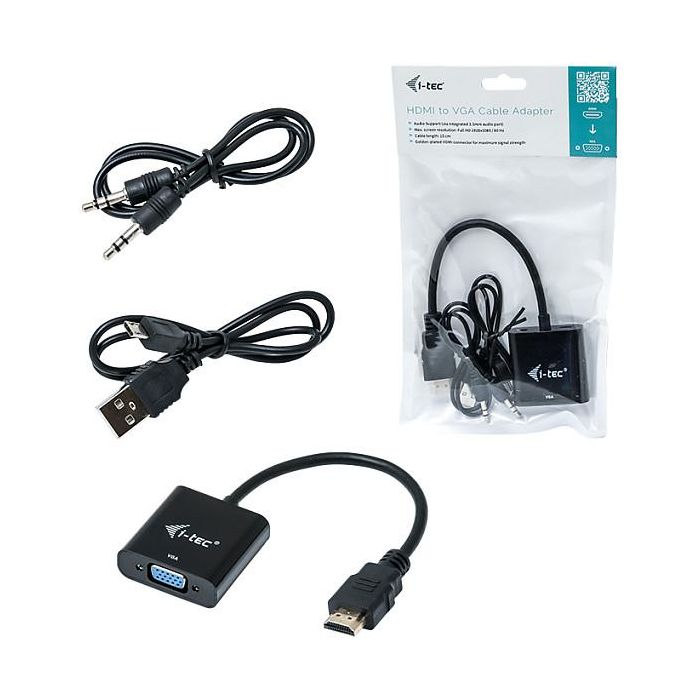 Adaptador HDMI a VGA i-Tec HDMI2VGAADA Negro 15 cm 3