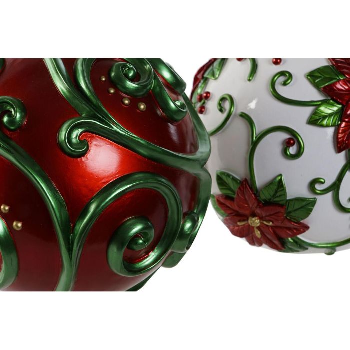 Decoracion Navidad Tradicional DKD Home Decor Verde Rojo 24 x 28 x 24 cm (2 Unidades) 2