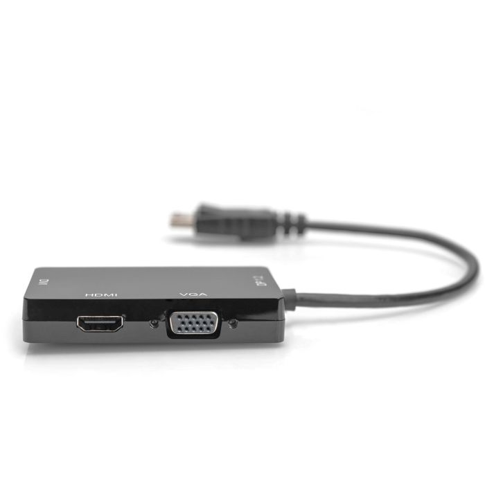 DIGITUS DisplayPortkonverterkabel DP->HDMI+DVI+VGA 0.2m 3