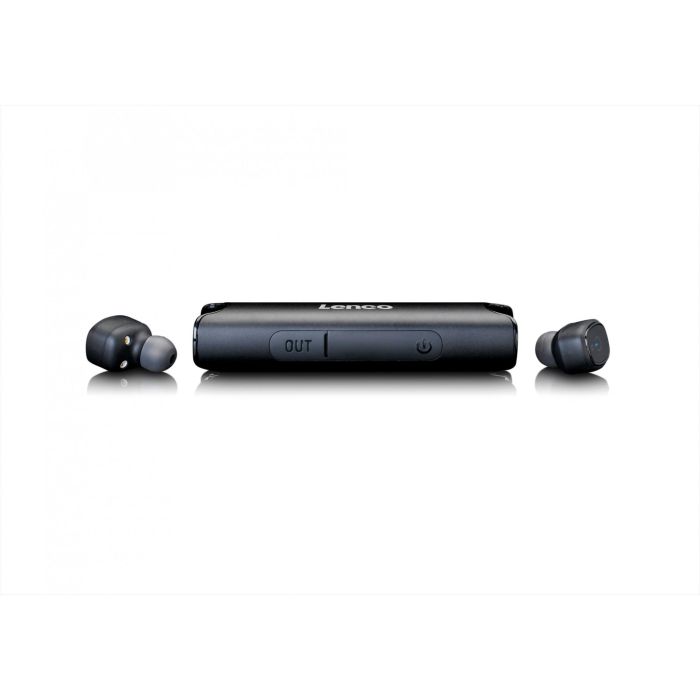 Lenco EPB-440 Auriculares In-Ear Inalámbricos Negros IP67 Resistentes al Agua con Bluetooth 4.2 y Control de Volumen