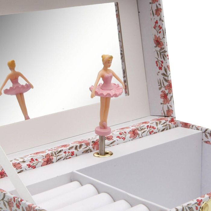 Jowero Roses con Espejo y Bailarina Versa - 12x10x18 cm, Madera MDF (2 Unidades) 3 Jowero Roses con Espejo y Bailarina Versa - 12x10x18 cm, Madera MDF (2 Unidades) 3