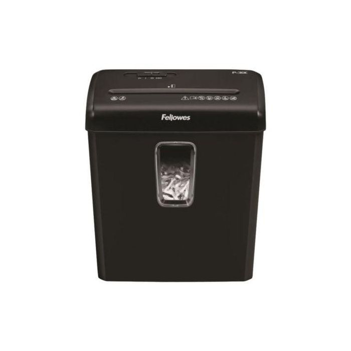 Destructora Fellowes P-30C/ Corte en Partículas de 4 x 34mm/ Negra Destructora Fellowes P-30C/ Corte en Partículas de 4 x 34mm/ Negra
