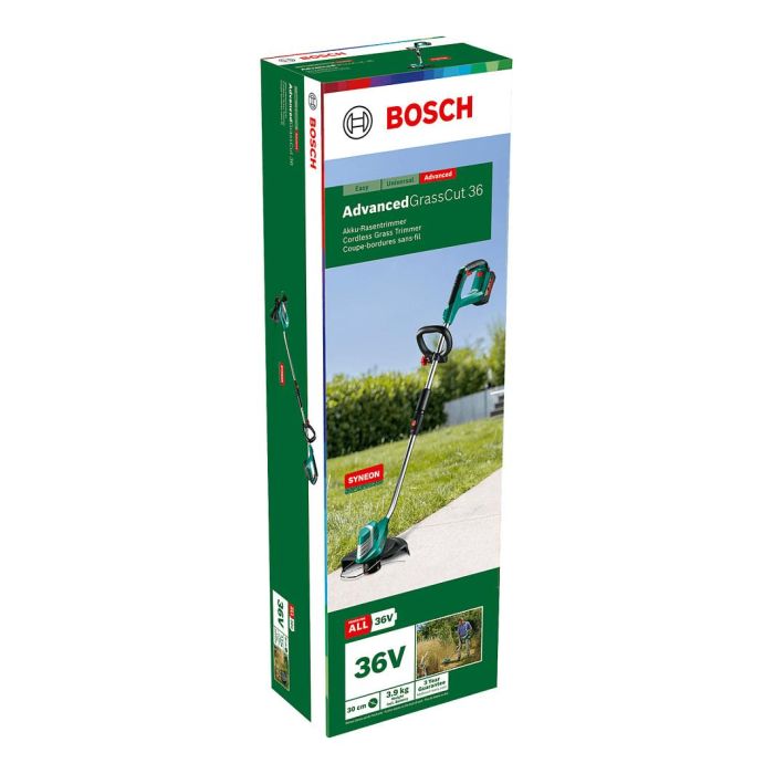Bosch AdvancedGrassCut 36 - Cortabordes a batería de 36V, 30 cm de corte, 8300 RPM, mango ajustable, negro y verde 3 Bosch AdvancedGrassCut 36 - Cortabordes a batería de 36V, 30 cm de corte, 8300 RPM, mango ajustable, negro y verde 3