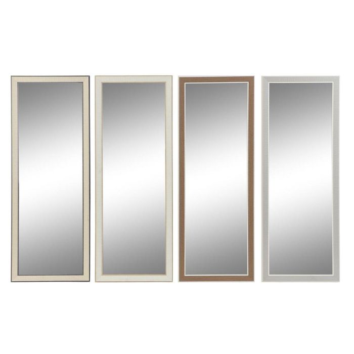 Espejo de pared DKD Home Decor Blanco Marrón Gris oscuro 36 x 2 x 95,5 cm (4 Unidades) Espejo de pared DKD Home Decor Blanco Marrón Gris oscuro 36 x 2 x 95,5 cm (4 Unidades)
