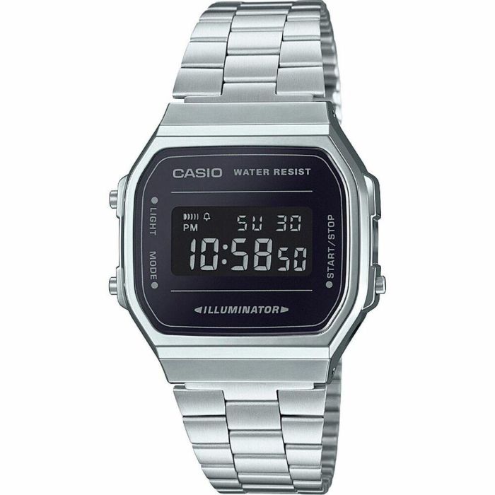 Reloj Hombre Casio A168WEM-1EF Negro Plateado