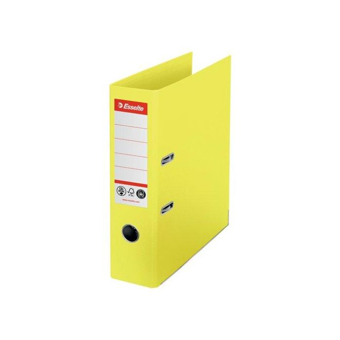 Archivador Palanca Esselte Co2 Neutral Nº1 Carton Forrado A4 75Mm Amarillo Vivida 10 unidades