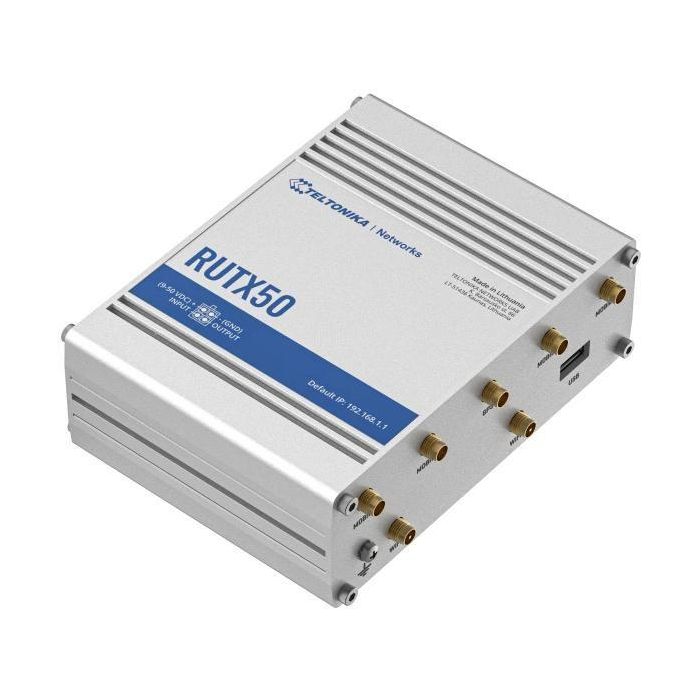 Teltonika Networks RUTX50 Router 5G Industrial, Doble SIM, Multi-Red con UK PSU 2