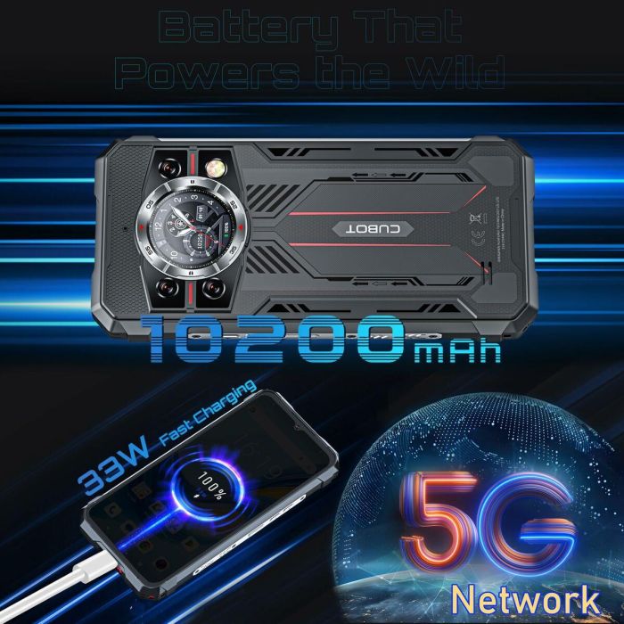 Cubot King Kong 11 Smartphone 5G Todoterreno IP68/IP69K MIL-STD-810H 6.72" FHD+ 120Hz 108MP 10200mAh 7