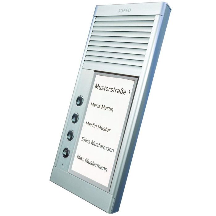 AGFEO DoorSpeak 4 Plata - Sistema de Intercomunicación Alámbrico IP33 para Pared