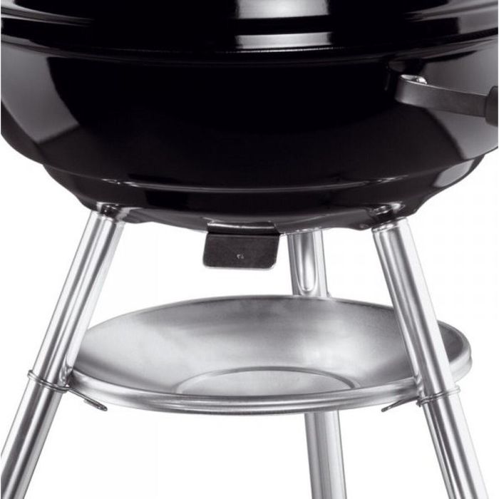 Weber Compact Kettle Barbacoa de Carbón Ø47 cm, para 6 personas, cuerpo acero esmaltado, rejilla de cocción cromada, Color Negro 2