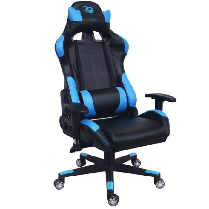 Coolbox Silla Gaming Deepcomand ergonómica Polipiel PU transpirable 2D Reclinable 90-180º con Cojines Lumbar y Cervical