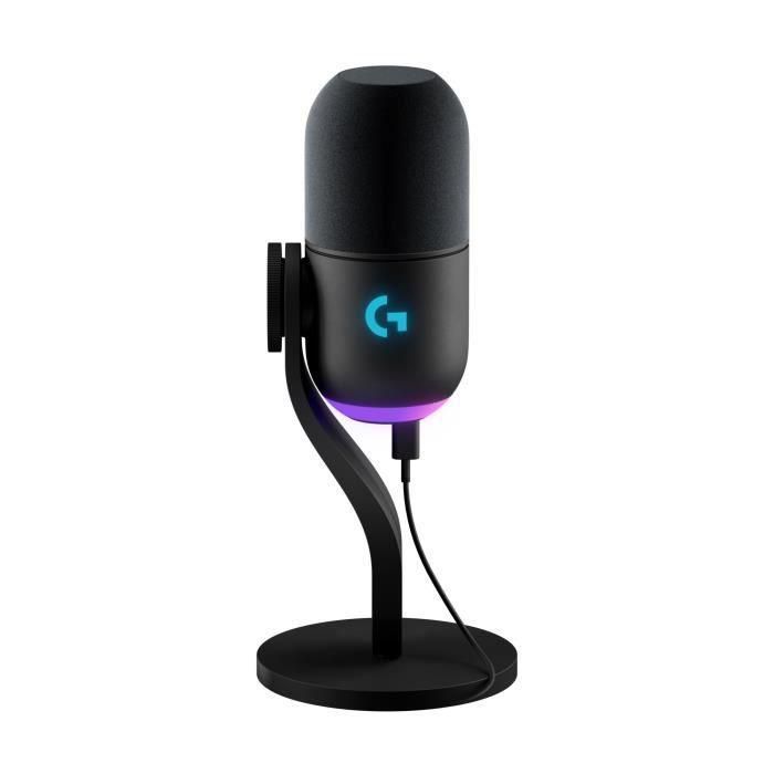 Logitech 988000569 Micrófono para Juegos Yeti GX Streaming RGB Dinámico LIGHTSYNC para PC/MAC - Negro