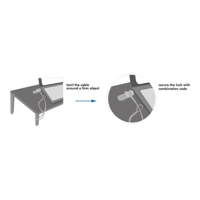 Cable antirrobo para portatil con combinacion 4 cifras logilink 4