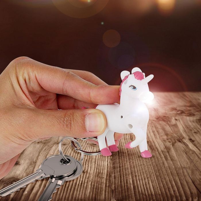 Llavero Unicornio Con Luz-Sonido Mister Gadget 2