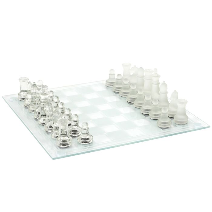 Juego de ajedrez de vidrio 1