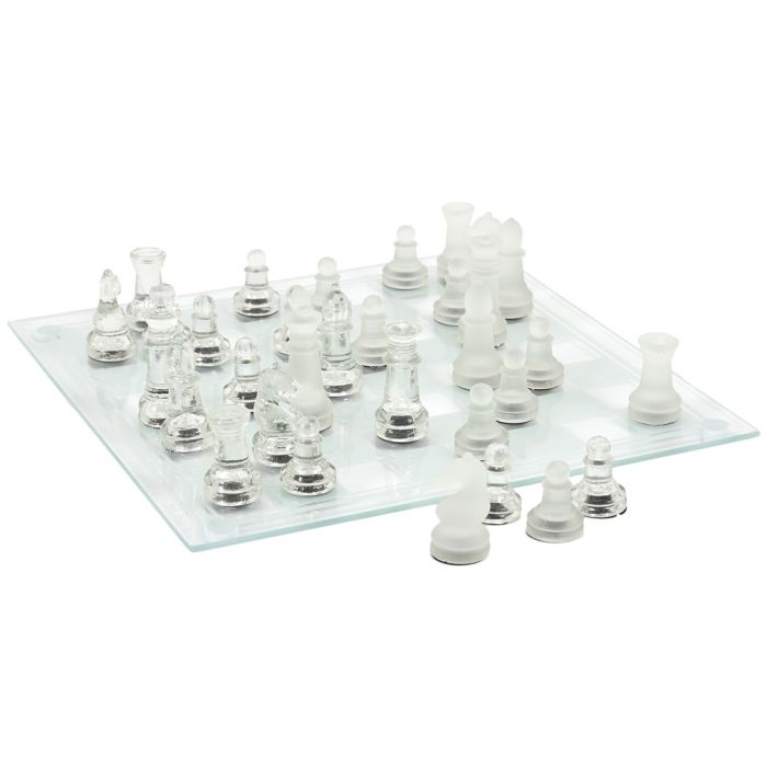 Juego de ajedrez de vidrio 3