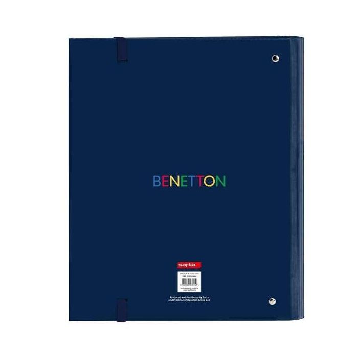 Carpeta de anillas Benetton Damero Azul marino 27 x 32 x 3.5 cm 1