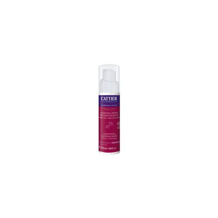 CATTIER Sleeping Cream Tratamiento Noche Reconfortante 50ml - Repara la barrera cutánea, alivia rojeces y revitaliza la piel cansada
