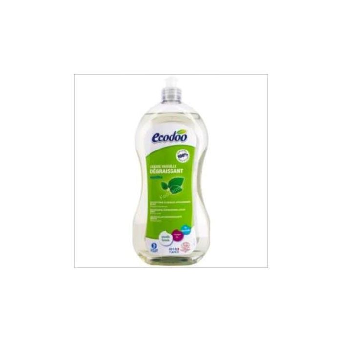 ECODOO Lavavajillas Desengrasante Menta 1L Vinagre Bio Natural Biodegradable Lavado a Mano